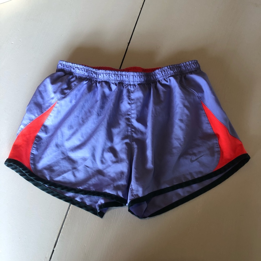 Purple Nike running shorts